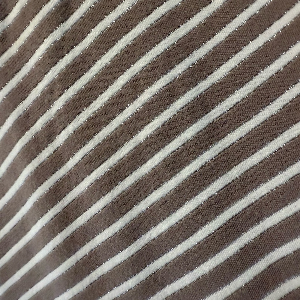 INC International Concepts Tan and White Striped A-Line Skirt - Picture 3 of 5